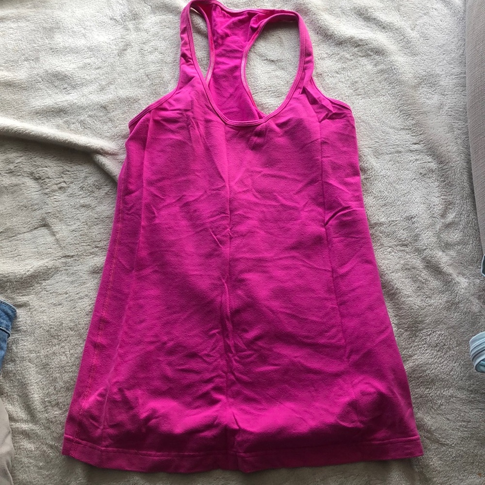 Racerback pink lululemon tank